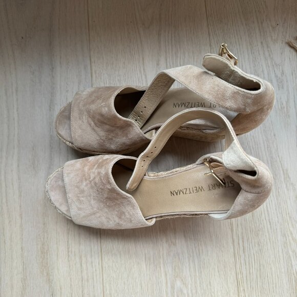 Stuart Weitzman Suede Espadrilles, Size 9 - Picture 2 of 5